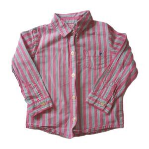 Carters Pink Striped Button Down Top sz 2T Toddler Girl